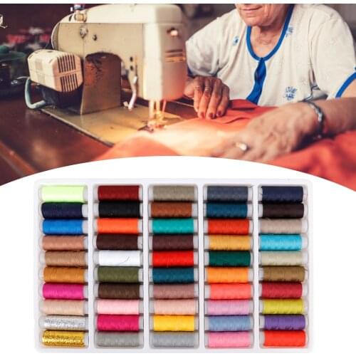 50PCS Different Color Polyester Sewing Stitching Thread Machine Reels Spool Cord String for sewing decoration, crafts, clothes