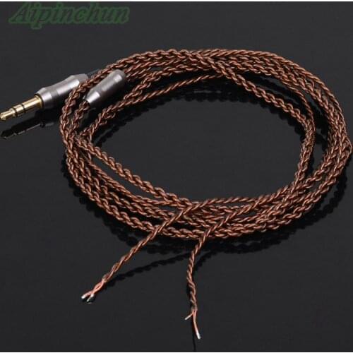 Aipinchun 3.5mm 3-Pole Jack DIY PVC Earphone Cable Headphone Repair Replacement Cord Braided Wire