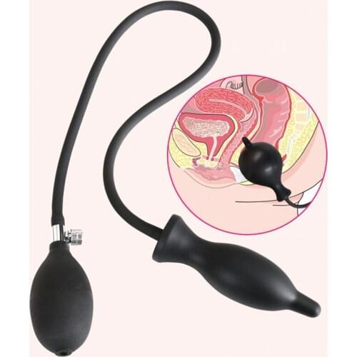 Anal Inflatable Plug Dilator Bullet Balloon Dildo Anal Toys Silicone Butt Expandable Air-filled Large Pump For Men Gays ST238