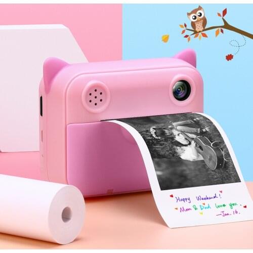 Kid Instant Print Camera Child Photo Camera Digital 2.4 Inch Screen Childrens Camera Toy for Birthday Christmas Gift