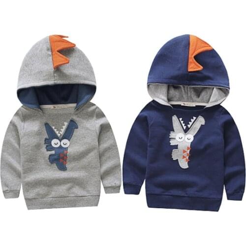 Kids sweatshirts hoodies cotton print monster dinosaur crocodile boys girls clothing halloween costume clothes