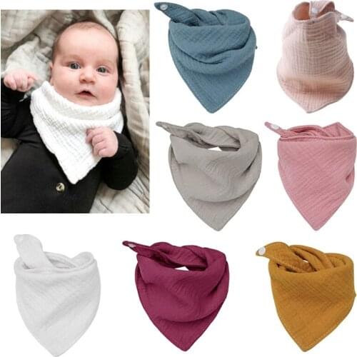 Baby Infant Cotton Bib Newborn Triangle Scarf Feeding Saliva Towel Baby Stuff