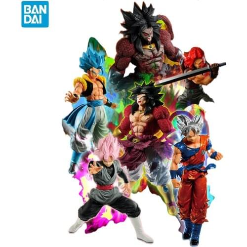 Bandai Banpresto Super Legend of Dragon Ball Z Heroes Anime Broli Gogeta Son Goku Kakarotto Torankusu Zamasu Action Figure Toys