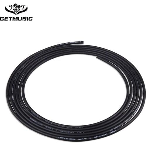 10M 4MM Diameter Guitar Cable PVC Cable Dual Core Low Noise Guitar Cable Black