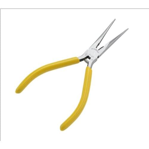 R'DEER TOOL #55 high carbon steel head special heat treated 6" long nose plier/flat nose plier yellow handle