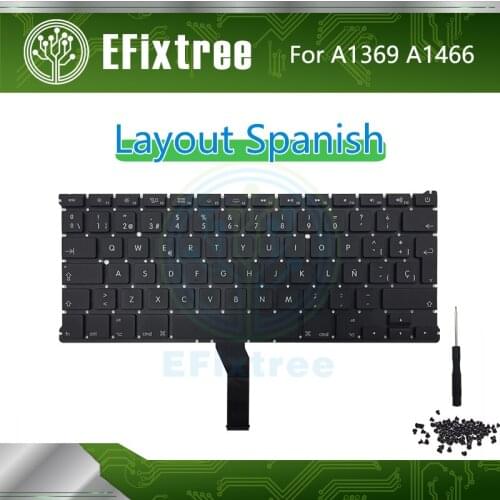 Spanish A1466 Keyboard For Macbook Air 13.3 inch A1369 Layout Backlight Screw MC 2469 2559 2632 2924 2925 3178 2011-2017 Year