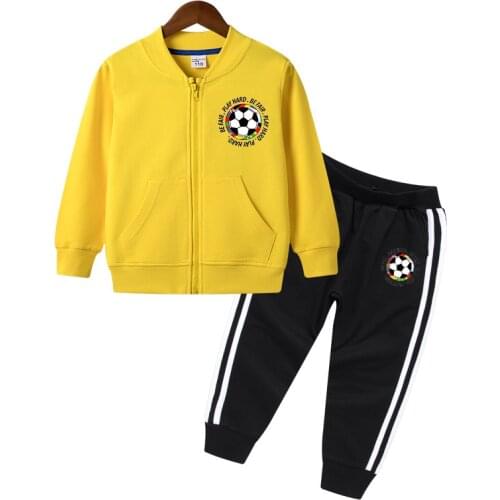 Children Clothing Set Baby Boys And Girls Outwear Autumn New Kids Long Sleeve Cotton Thin Style Sports Zipper Coat + Pants Set