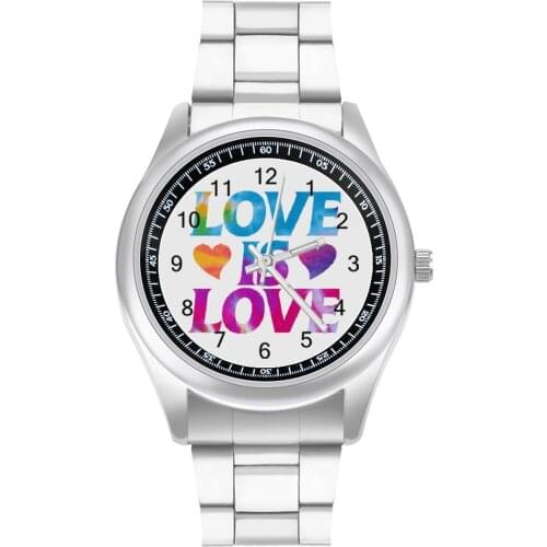 Gay Pride Quartz Watch Promotion Cute Wrist Watch Steel Boys Travel Design Wristwatch
