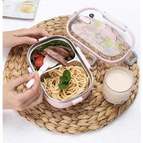 Lunch Box 304 Stainless Steel Lunch Box Multi-layer Compartment Sealed Bento Box Sealed Portable Lunch Box for Adult Children