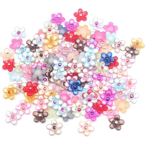 LF 200Pcs Mixed Petal Pearl Decoration Craft Flatback Cabochon Embellishments For Scrapbooking Kawaii Cute Diy Accessories