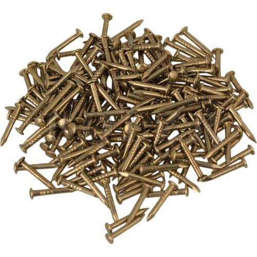 BQLZR Copper Furniture Miniature Nail with Round Head 10mm Pack of 100