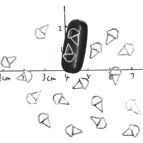 Hollow Nail Art Accessories Charms Sundae Nailart Supply 3d Metal Studs Dazzling Summer Design Simple Decorations DIY