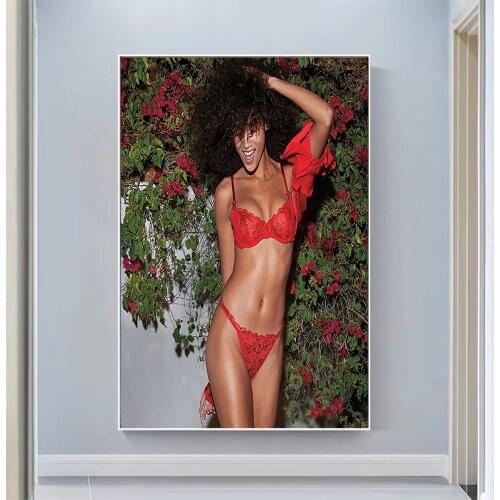 Silk Cloth Wall Poster Imaan Hammam Sexy Model Star Art Home Decoration Gift