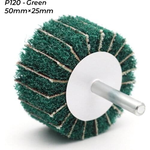 40/50mm Polishing Flap Sanding Wheel Non-Woven P120/P240 6mm Shank Rust Removal Deburring Cleaning