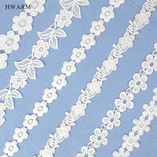 Sewing Trim Dress Decoration For Home White MilkSilk Embroidery Lace Fabric Diy Small BarCode Neckline Cuffs Womens Accessories