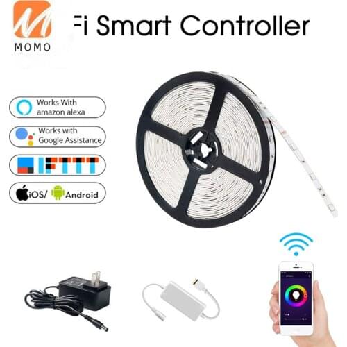 LED Strip RGB LED Strip 5050 WiFi Tape Light LED Strip Remote Control Home Lighting