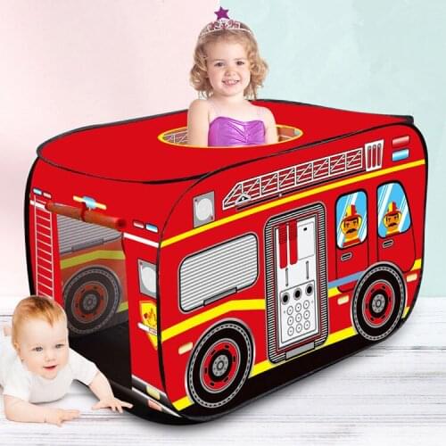 [TML] Indoor Game Room Fire truck police car children tent Kids Playhouse Princess castle Play house travel tent outdoor toy