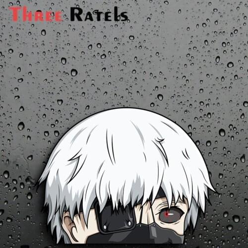Three Ratels A709 For Tokyo Ghoul Kaneki Peeker Car Stickers Vinyl Bumper Window Anime Custom Printing Decal For Vehicle