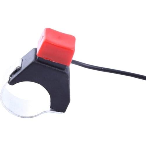 Universal Tether Safety Engine Stop Kill Switch Push Button For Mini Moto Fit 22mm Handlebar 49cc