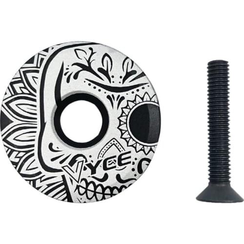 Vyce Bicycle Headset carbon top cap aluminum alloy Bicycle Stem 28,6mm 1/8 "Stem tube fork pipe headset cap cover