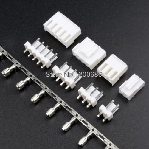 VH3.96 Connector 3.96mm 2P 3P 4P 5P 6P 7P 8P 9P 10P Connectors Socket + Bend Pin Plug + Terminals