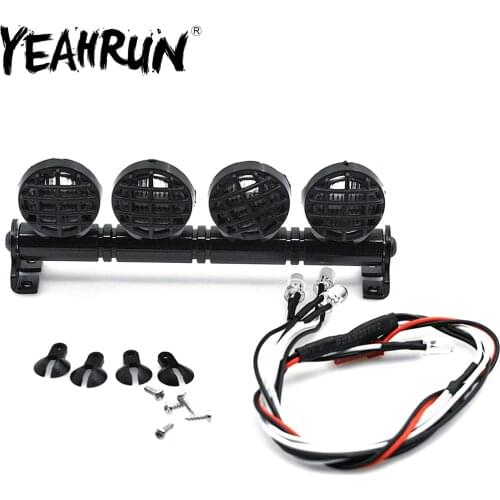 YEAHRUN 4/5 White LED Roof Top Spot Light Set for TRX-4 SCX10 D90 CC01 Buggy 1/10 RC Crawler Car