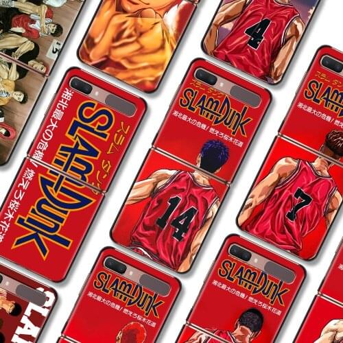 Protective guscio Case For Samsung Galaxy Z Flip 3 5G Folding Shell Black Hard Cover Bumper Slam Dunk