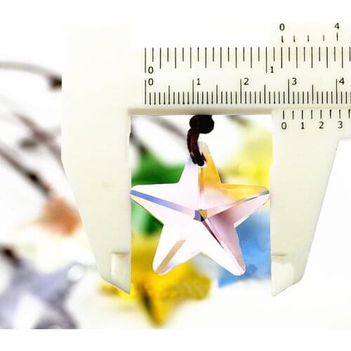 Top Quality 30pcs K9 Crystal 5-Stars Pendants With One Hole For Beautiful Birthday Party Decoration,Christmas Tree Hang Pendants