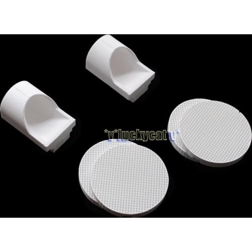 4Pcs Dental Porcelain Honeycomb Firing Trays+40Pcs Zirconia Pins+2Pcs Crucible Hooded