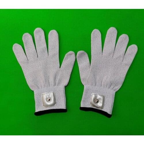 80pcs Silver fiber conductive therapy gloves Beauty massage gloves for Tens EMS Beauty Electrical stimulation massage
