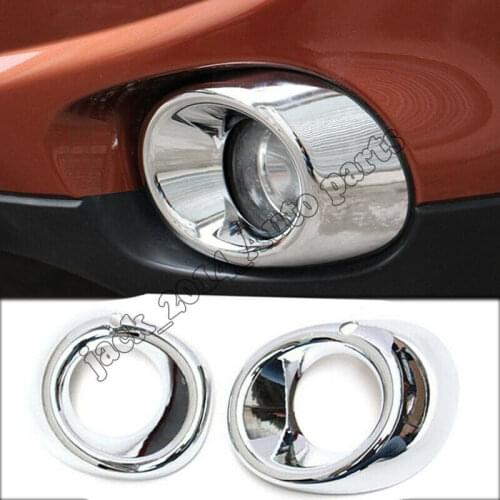 ABS Front Fog Light Lamp Silver Cover Frame For Mitsubishi Outlander 2013 2014 2015