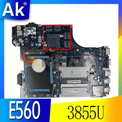 Akemy BE560 NM-A561 Motherboard For Lenovo Thinkpad E560 E560C Laptop Motherboard 01AW101 CPU Celeron 3855U 100% Test Work