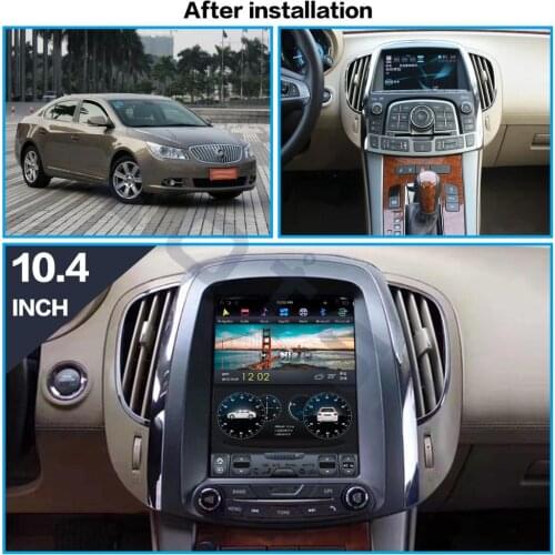 Android 9.0 Multimedia Tesla Screen for Buick Lacrosse 2008 - 2014 PX6 4G+64GB Car Radio Player Car GPS Navigation Stereo Tape