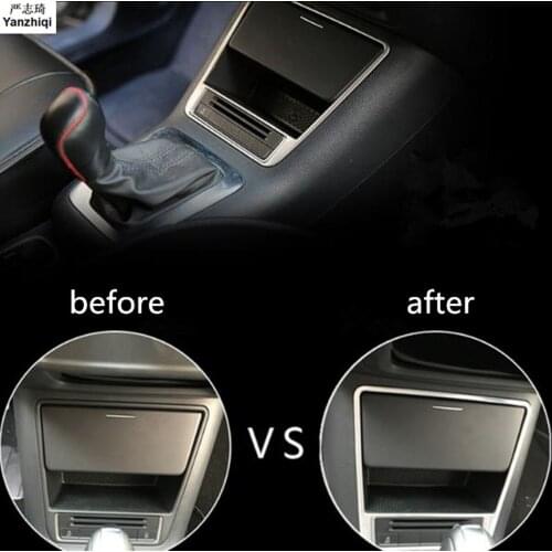 Free Shipping ABS Chrome Light box brighter with medium controlled storage Car Styling For VW Volkswage Tiguan mk1 2010-2017