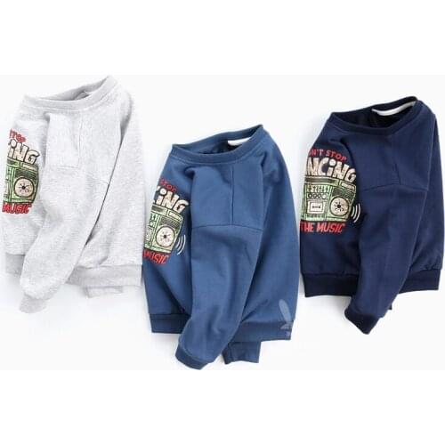 Childrens Sweatshirts 2019 Autumn Winter New Baby Clothes Toddler Outwear T Shirts Kids Boys Cartoon Print Pullovers Sweatshirt