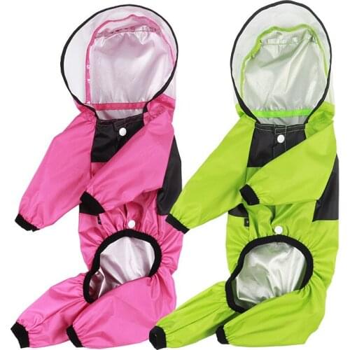 Pet rainwear all-season raincoat for dogs four-legged clothing transparent PU waterproof clothing fashion dog clothes