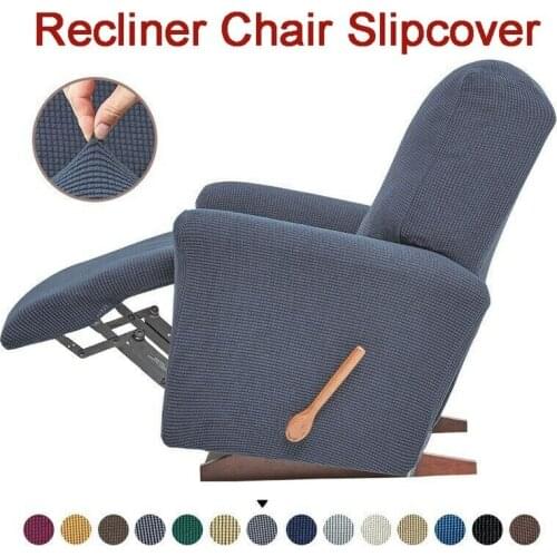 Recliner Stretch Sofa Covers with Elastic Charcoal Gray Thickened Furniture Protector Non-slip Couch Covers for Living Room