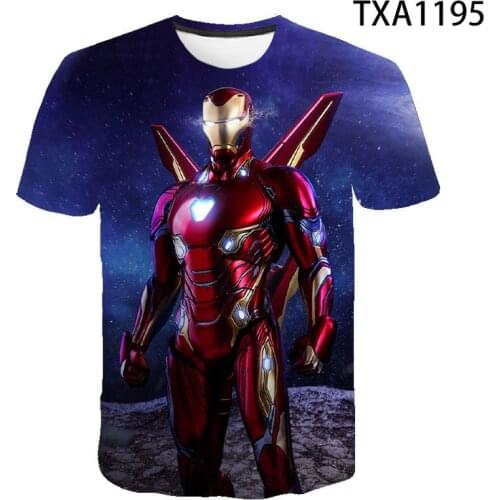 Movie 3D Print T-shirts Iron Short Sleeve Boy Girl Kids Fashion Cool Summer Men Women Children Casual Streetwear Cotton Tops Tee