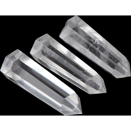 Hot sale 1PCS Clear Quartz Crystal Point Natural Wand Specimen Reiki Healing Stone
