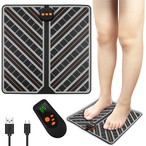 EMS Foot Care Massager Tool Rechargeable Foot Stimulator with Remote Control 6 Modes15 Levels Foot Acupressure Massage Mat