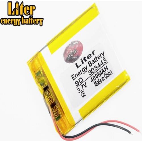 Li-po 3.7V 400mAh 303443 Lithium Polymer Li-Po li ion Rechargeable Battery cells For Mp3 MP4 MP5 GPS