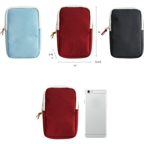 Mini Zippered Lock Square Storage Bag earphone Case for Digital Accessories SD Cards USB Power Bank Charger Travel Organizer