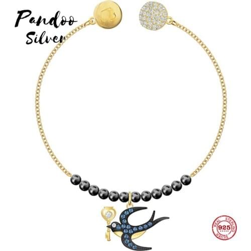 Fashion Charm Pure 925 Silver Original 1:1 Copy, Invisible Magnetic Buckle Delicate Yan Bracelet Female Luxury Jewelry Gifts