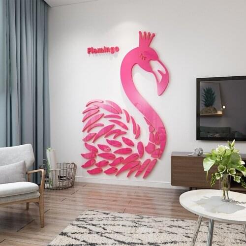 Cartoon animals acrylic photo wall sticker creative personality 3D stickers bedroom bedside background wall surface decoration