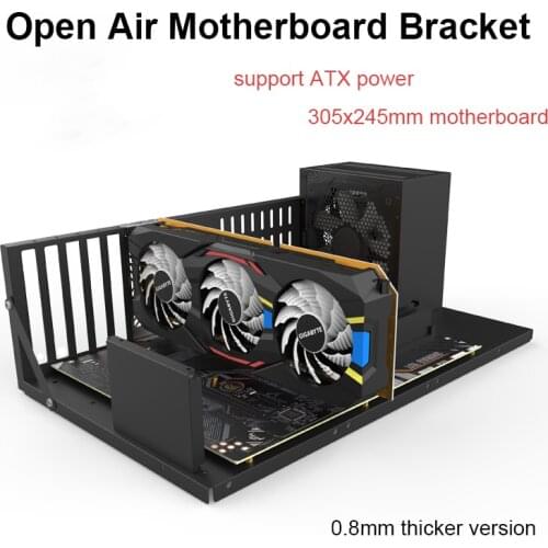 New 0.8mm Steel Open Mining Frame ETH Motherboard Bracket Bitcoin Miner Rig Case Support ITX/ Micro ATX/ ATX Or EATX For 8GPU