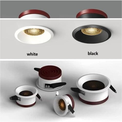 New LED Down Light Dimable Ultra-Thin Anti-glare Spotlight 12W 9W 7W 5W Day Lamp Embedded for Living Room Access Light