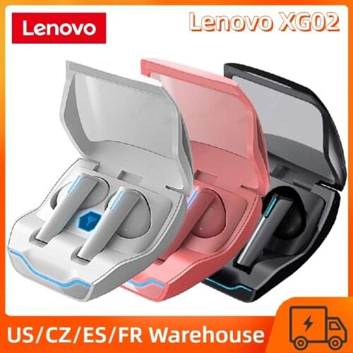 Original Lenovo XG02 Wireless Gaming Headphones Low Latency Gaming Music Dual Mode Earphone HiFi Stereo BT 5.0 Headset with Mic
