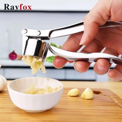 Stainless Steel Garlic Press Crusher Kitchen Cooking Vegetables Ginger Squeezer Masher Handheld Ginger Mincer Tools