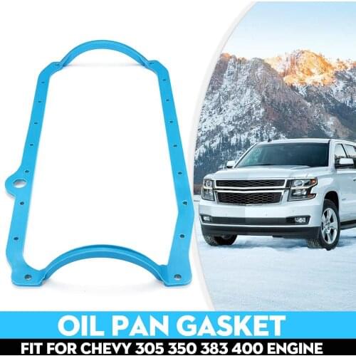 Oil Pan Gasket Blue Fits for all SB CHEVY Engines 86 - Up Late Fitting For Chevy 305 350 383 400 Engine Genuine Transmission