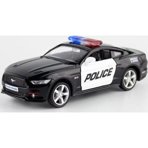 RMZ City/1:36 Scale/Diecast Toy Car Model/2015 Ford Mustang GT Police Super Sport/Educational Pull Back Collection/Gift For Kid